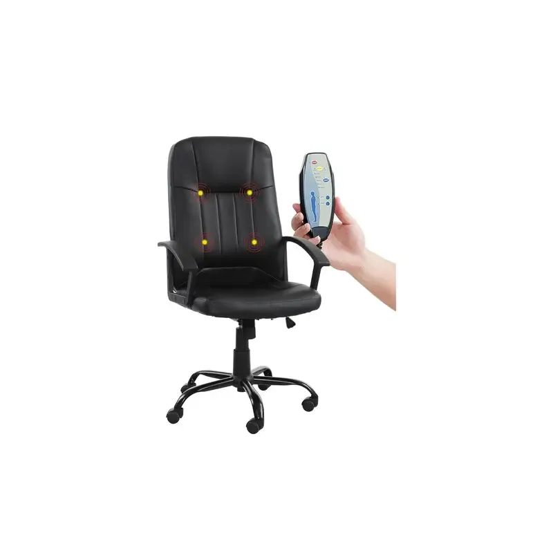 Кресло руководителя Device MS-002, 4 массажных модуля, экокожа, черное главное фото