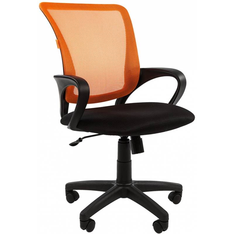 Кресло chairman 969 (черно-оранжевое) главное фото