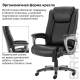 Кресло офисное  PREMIUM "Solid HD-005", НАГРУЗКА до 180 кг, рециклированная кожа, черное. Фото товара с разных ракурсов.
