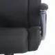 Кресло руководителя PREMIUM Solid HD-005, НАГРУЗКА до 180 кг, ткань, черное. Фото товара с разных ракурсов.